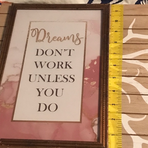 New “Dreams DON’T WORK UNLESS YOU DO” 5 Pcs Wall Art: Purse, Heel, Sweet, Beauty - Picture 15 of 16